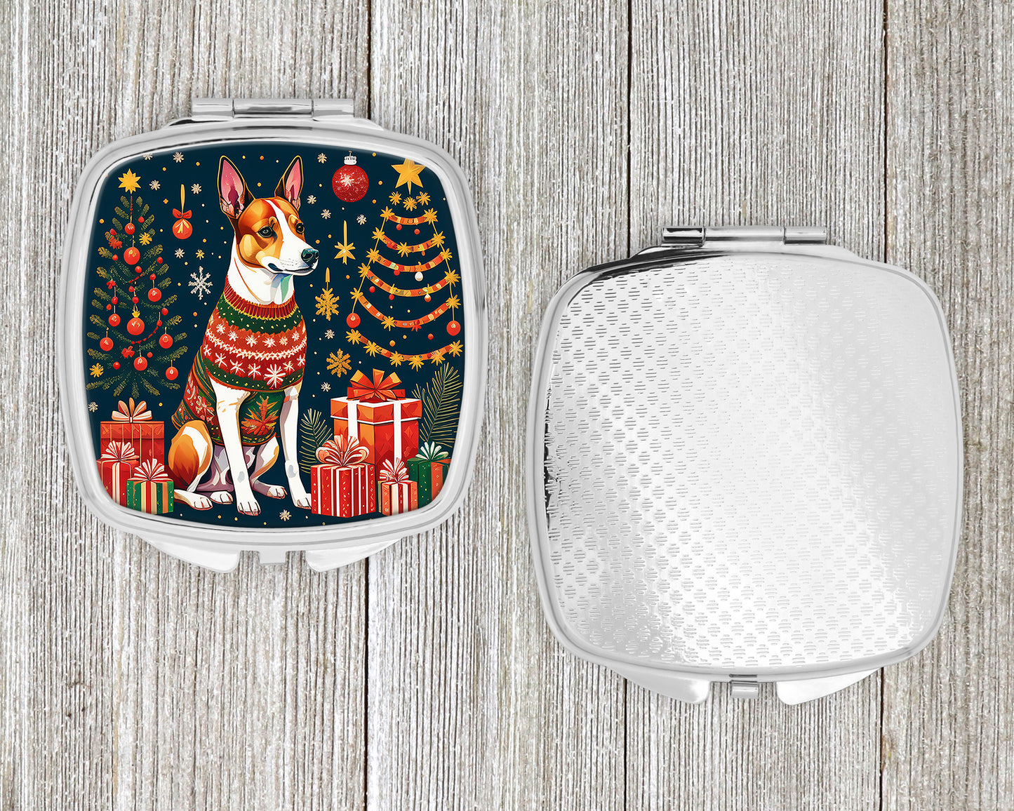 Basenji Christmas Compact Mirror
