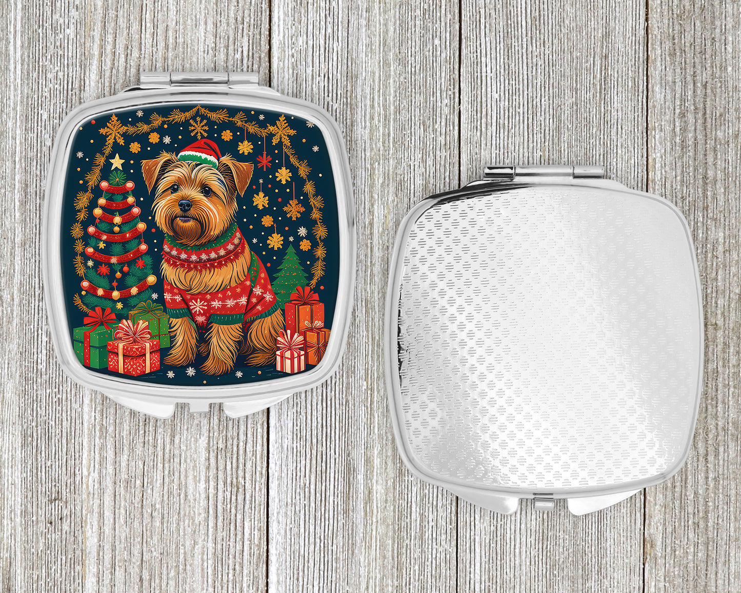 Norfolk Terrier Christmas Compact Mirror