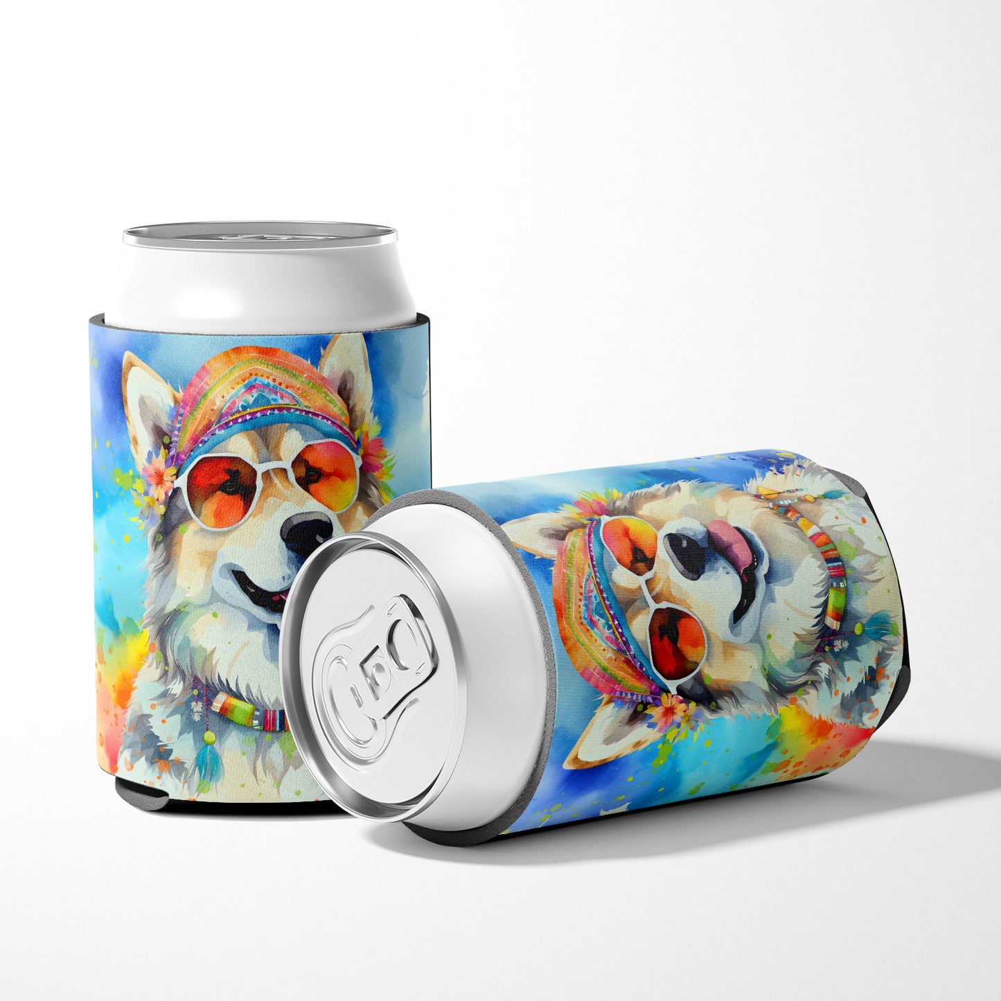 Alaskan Malamute Hippie Dawg Can or Bottle Hugger