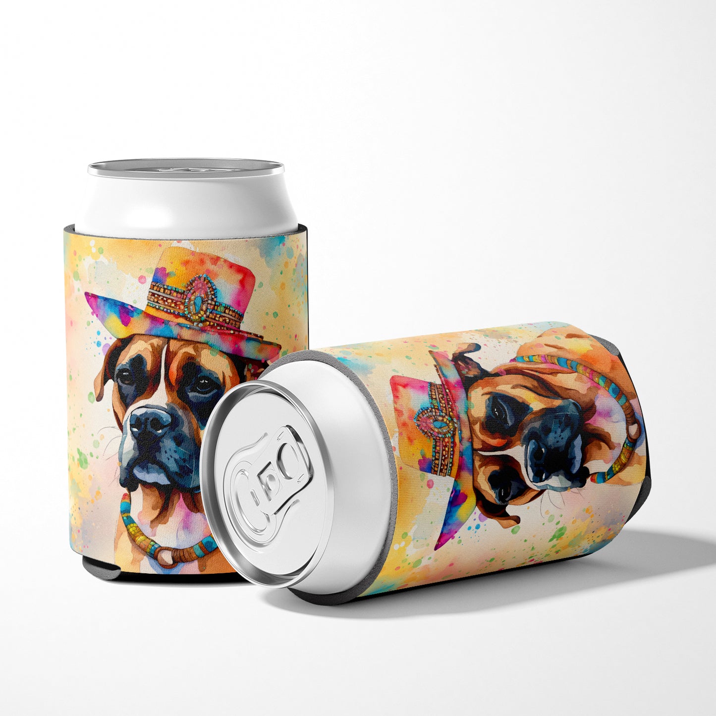 Boxer Hippie Dawg Can or Bottle Hugger