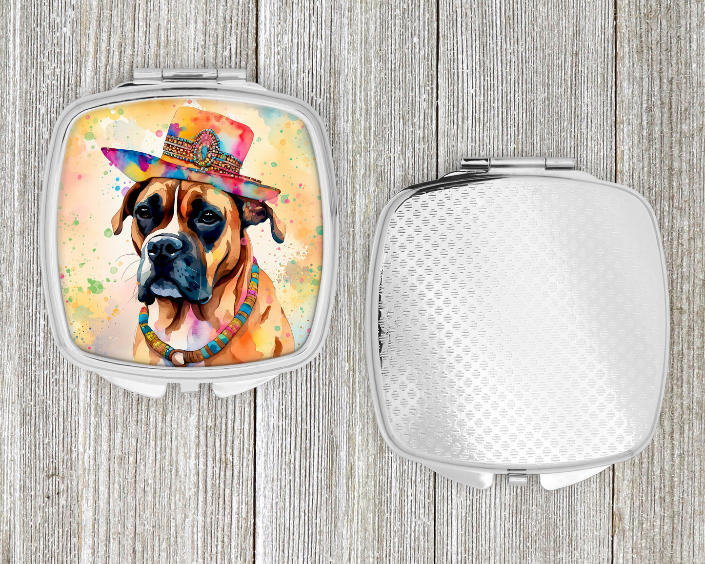 Boxer Hippie Dawg Compact Mirror