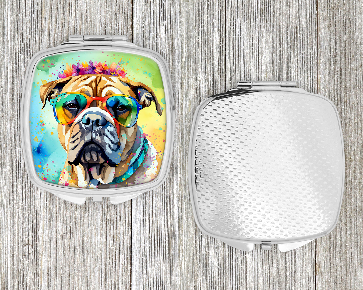 Bullmastiff Hippie Dawg Compact Mirror