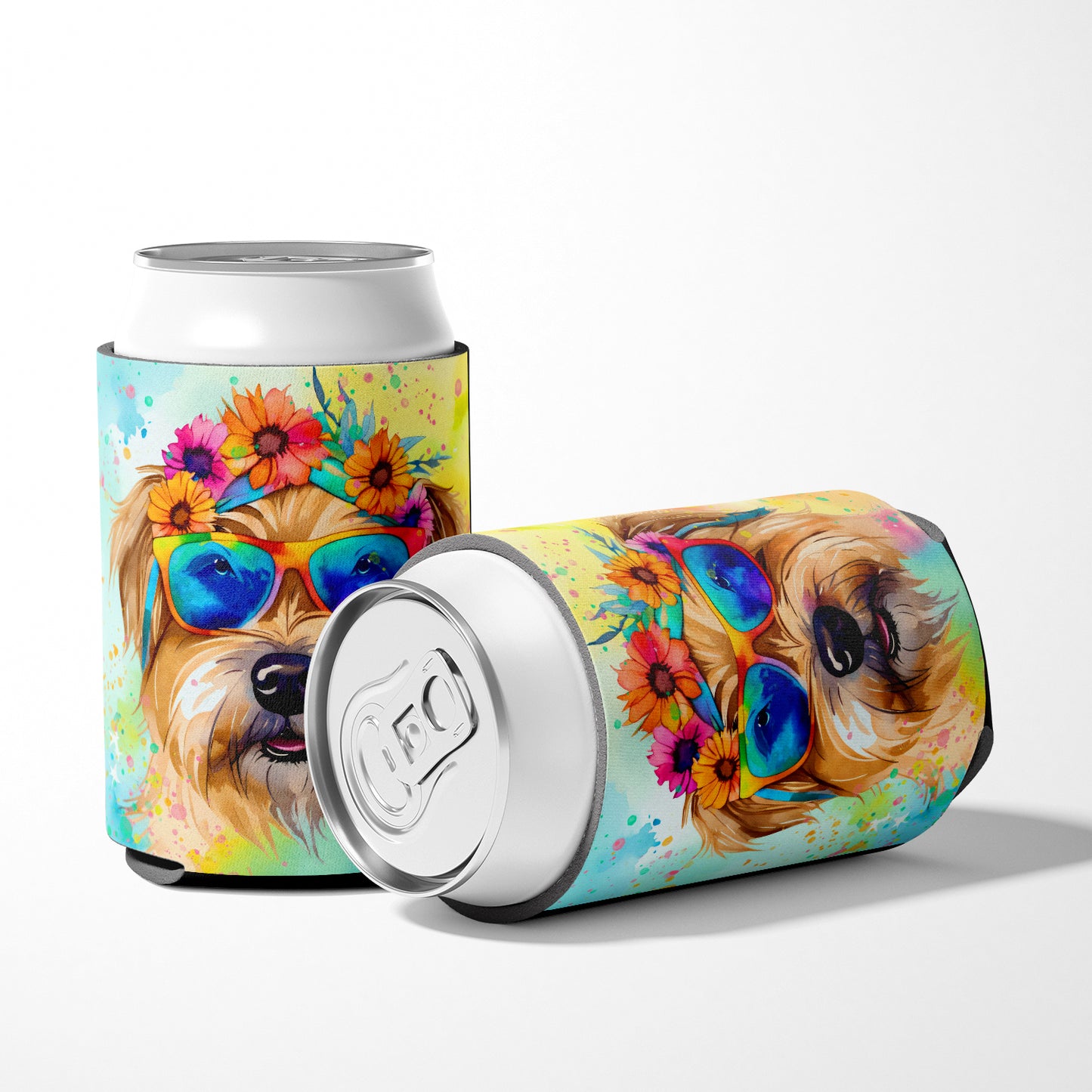 Cairn Terrier Hippie Dawg Can or Bottle Hugger