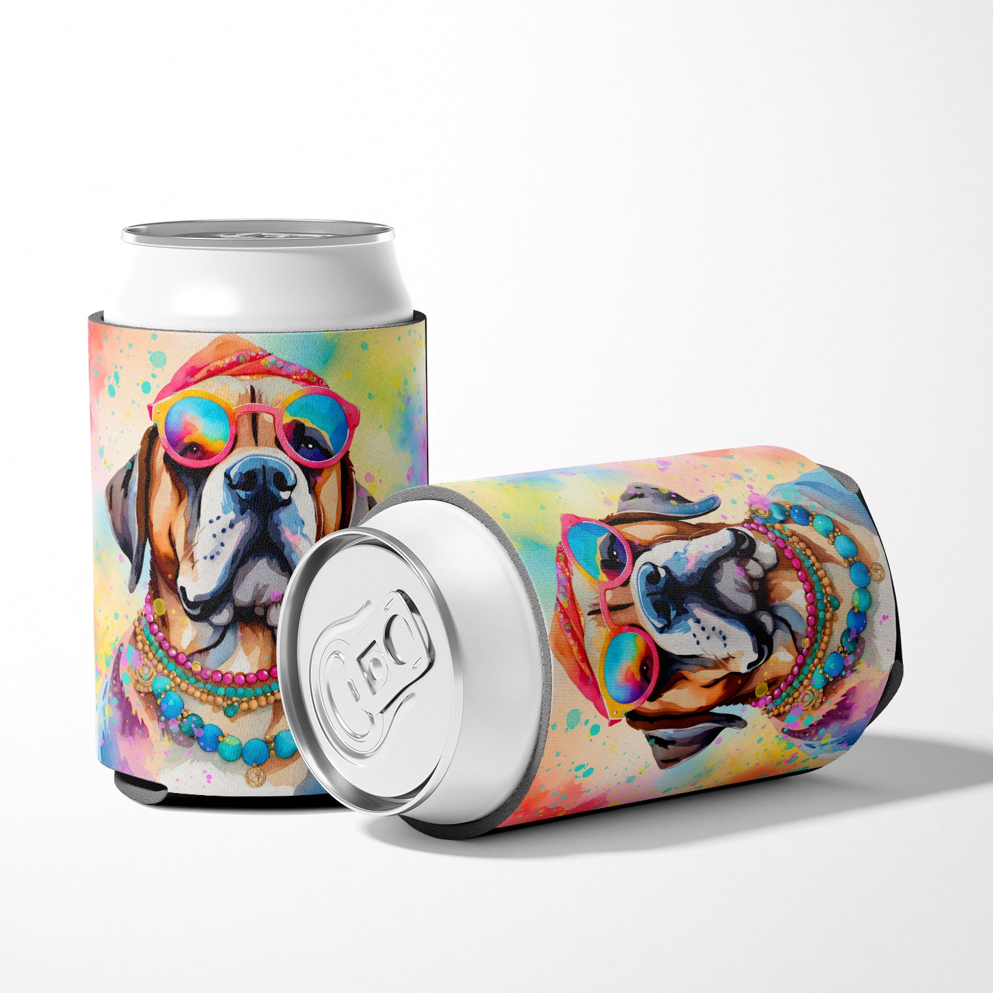 Mastiff Hippie Dawg Can or Bottle Hugger