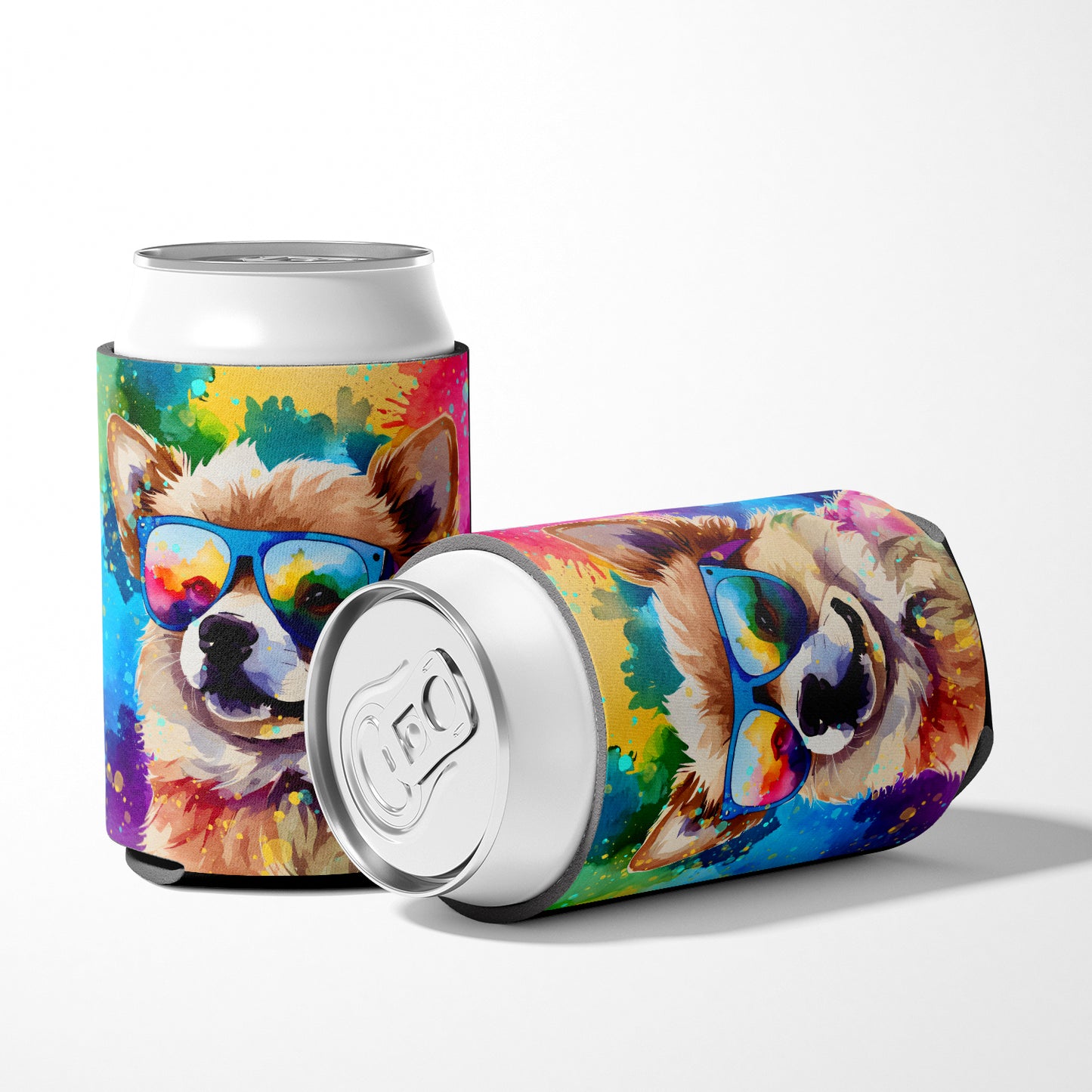 Pomeranian Hippie Dawg Can or Bottle Hugger