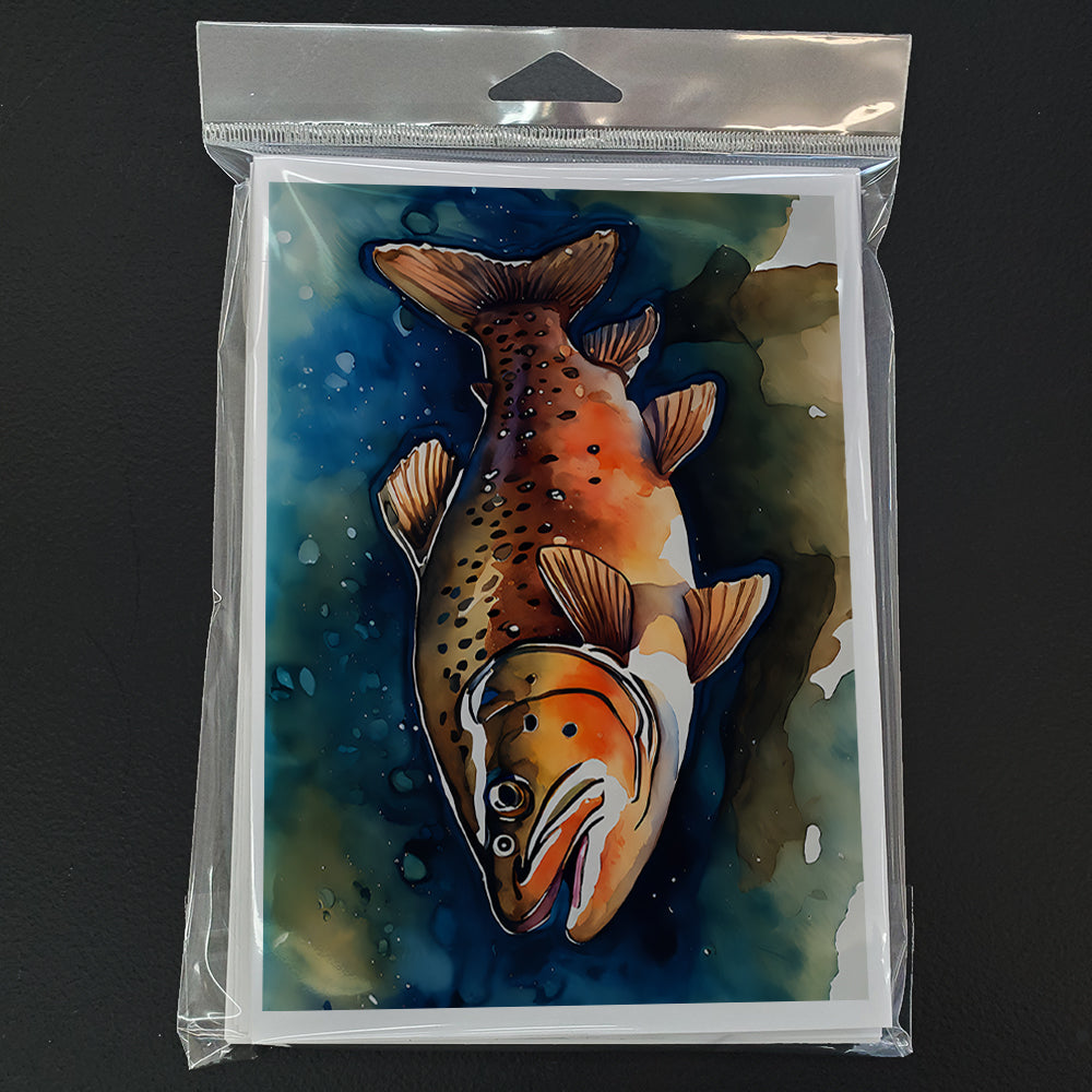 Brown Trout Greeting Cards Pack of 8