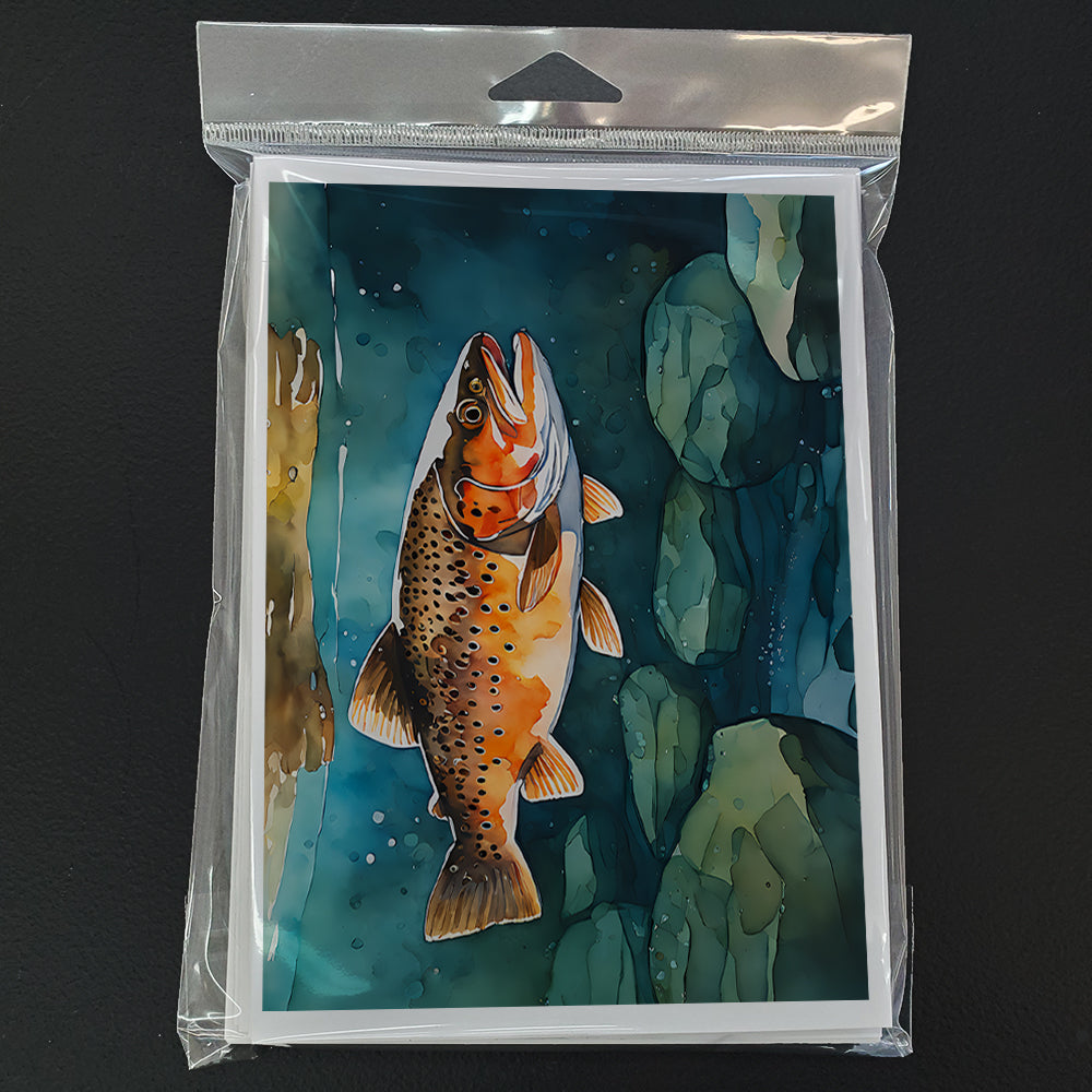 Brown Trout Greeting Cards Pack of 8