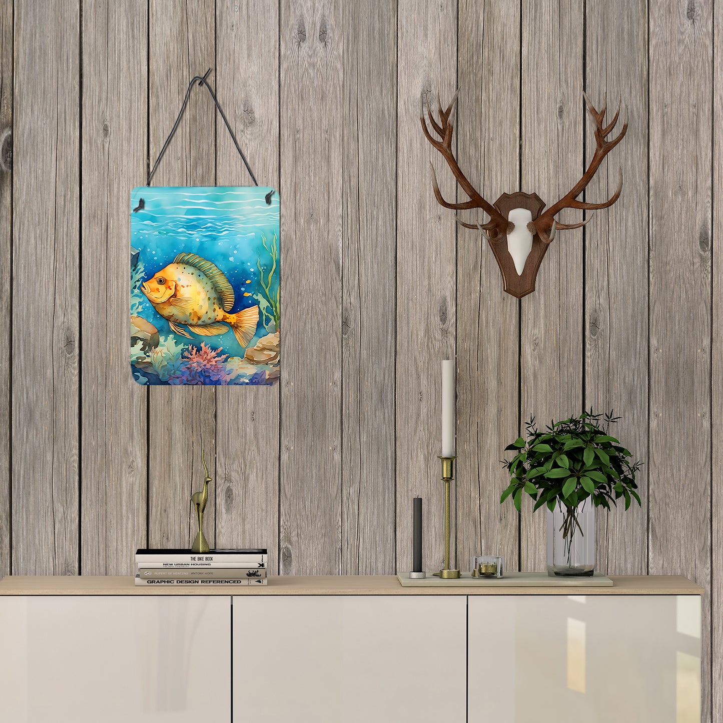 Flounder Wall or Door Hanging Prints