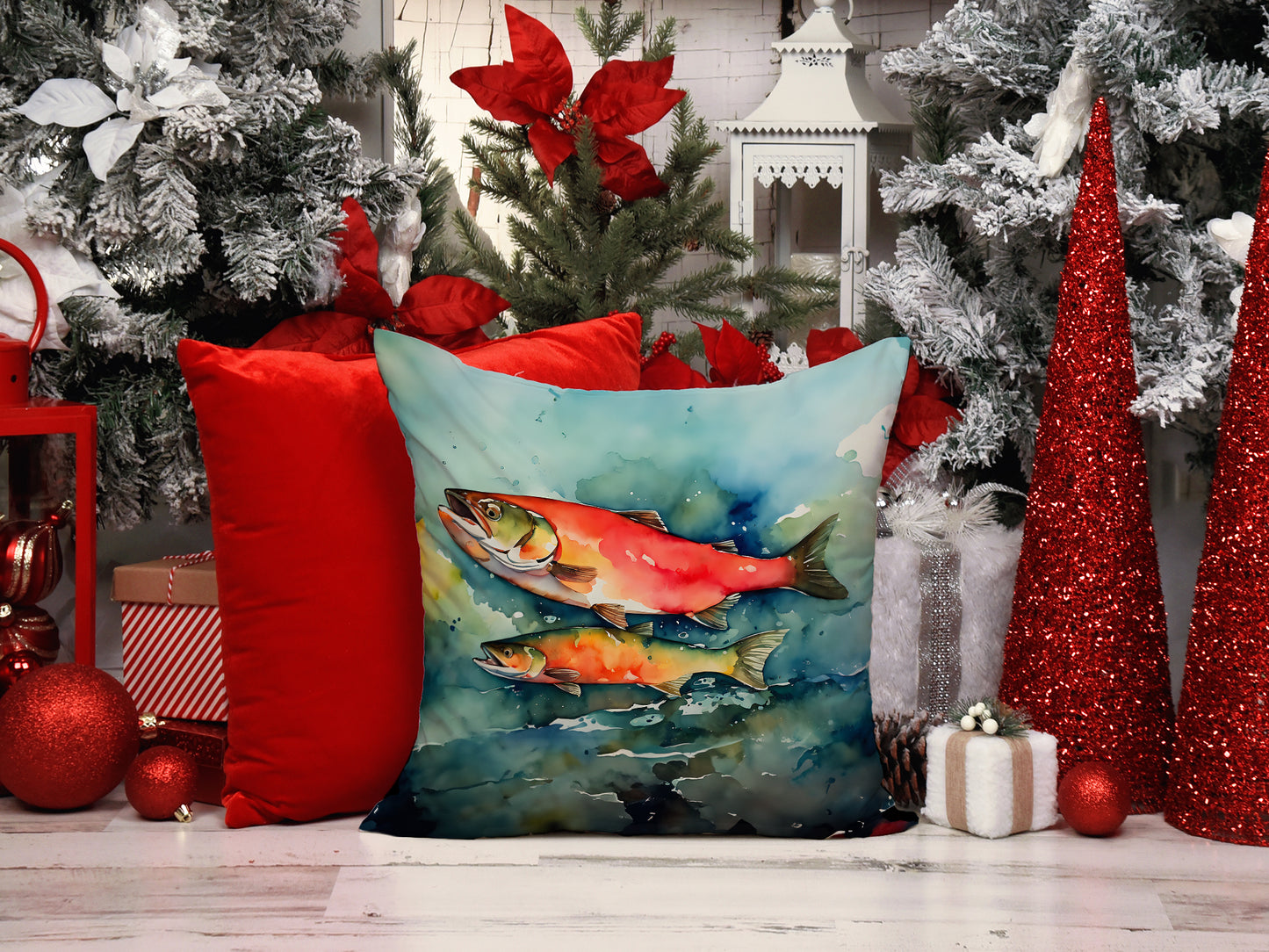 Salmon Throw Pillow