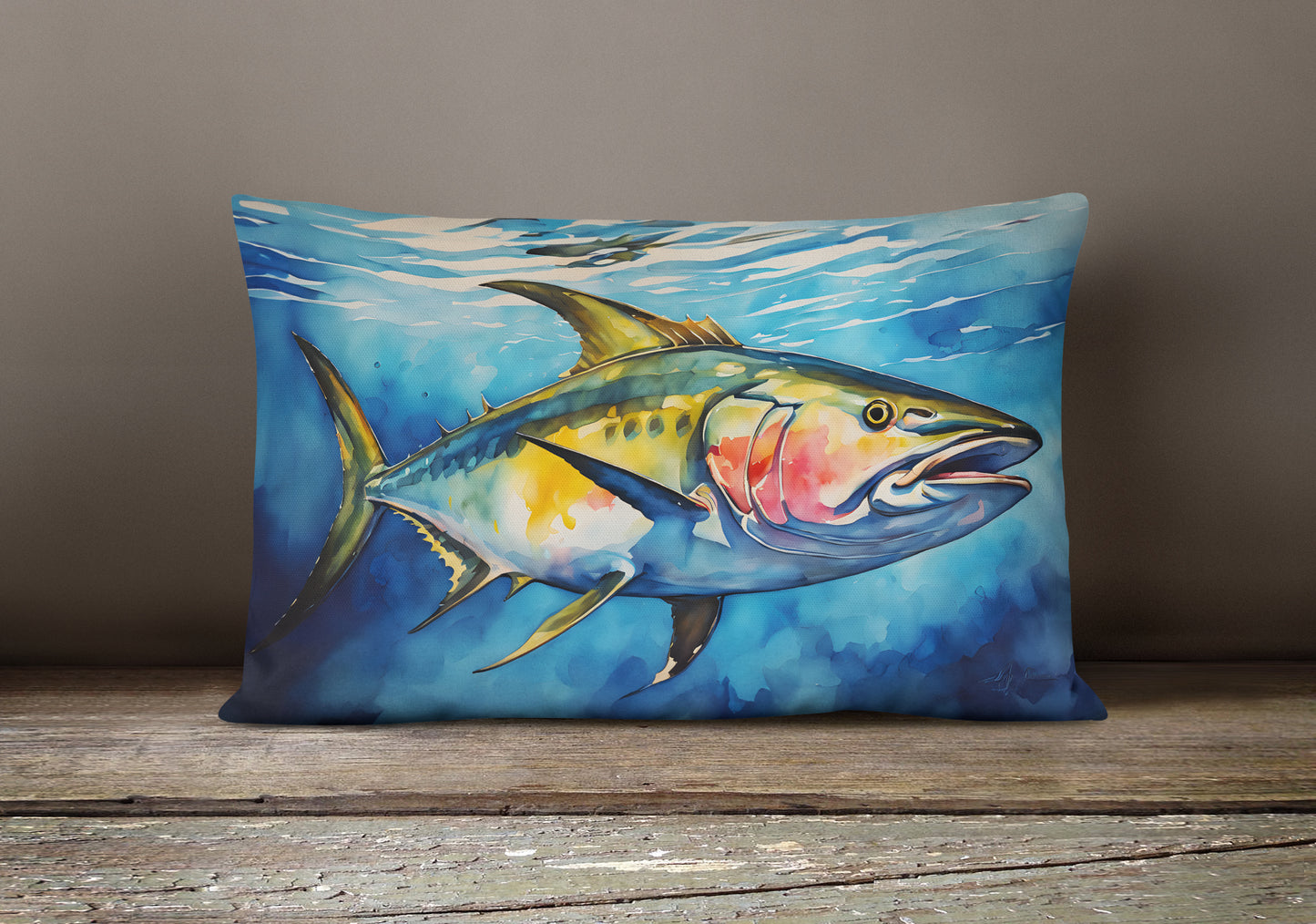 Yellowfin Tuna Throw Pillow