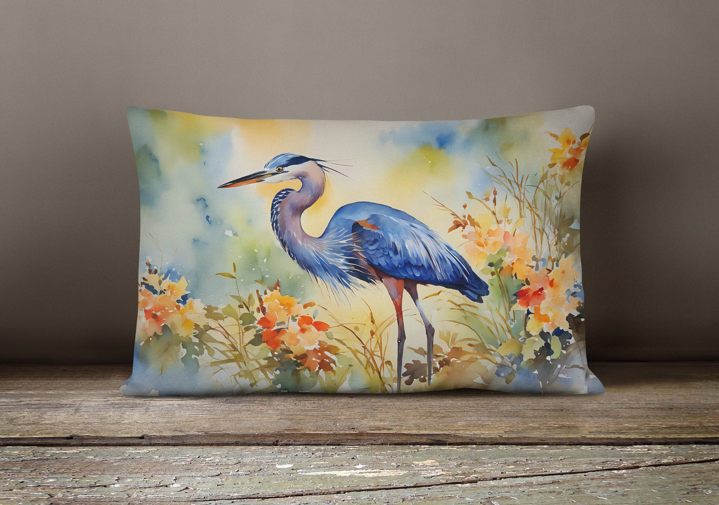 Blue Heron Throw Pillow