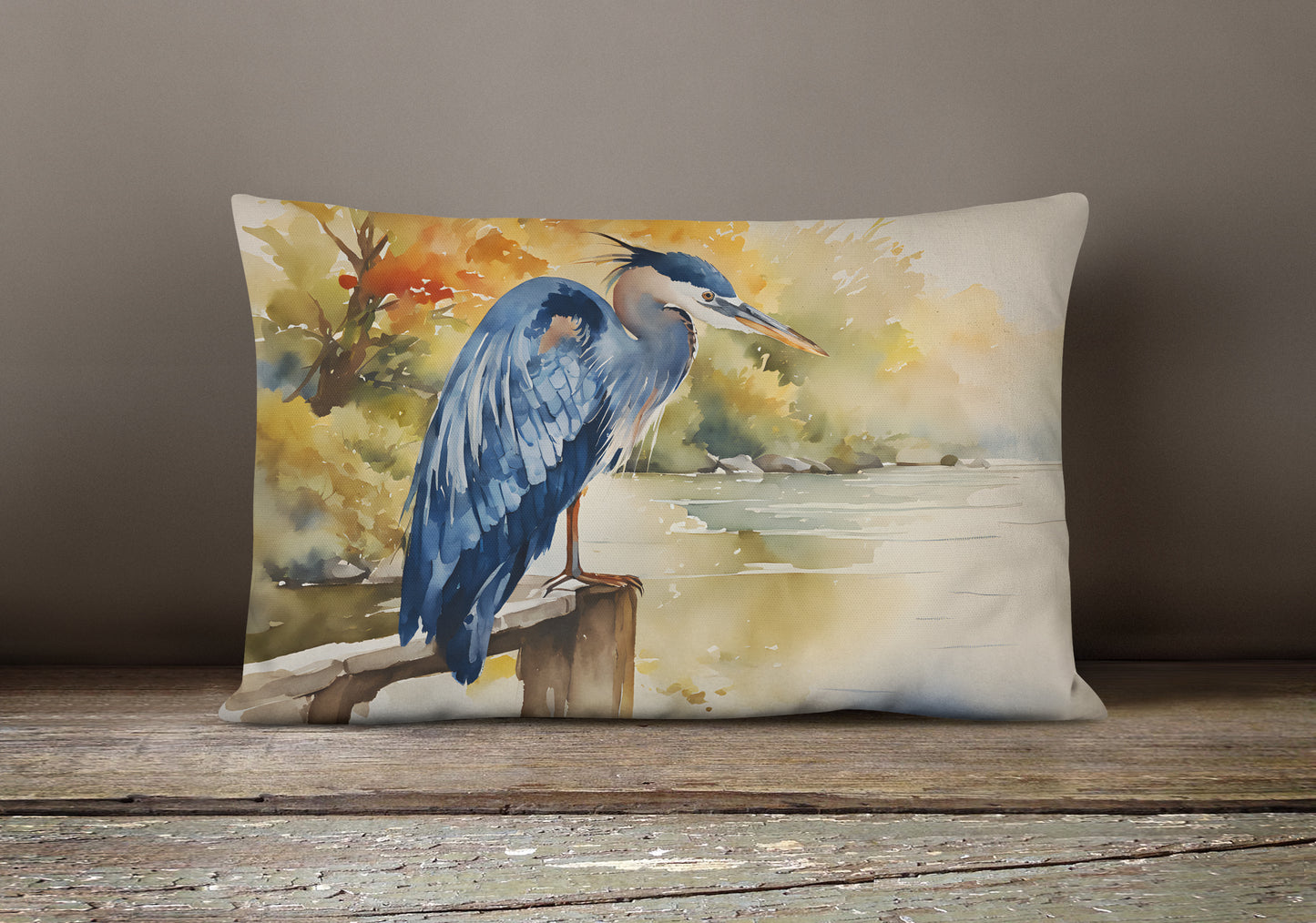 Blue Heron Throw Pillow