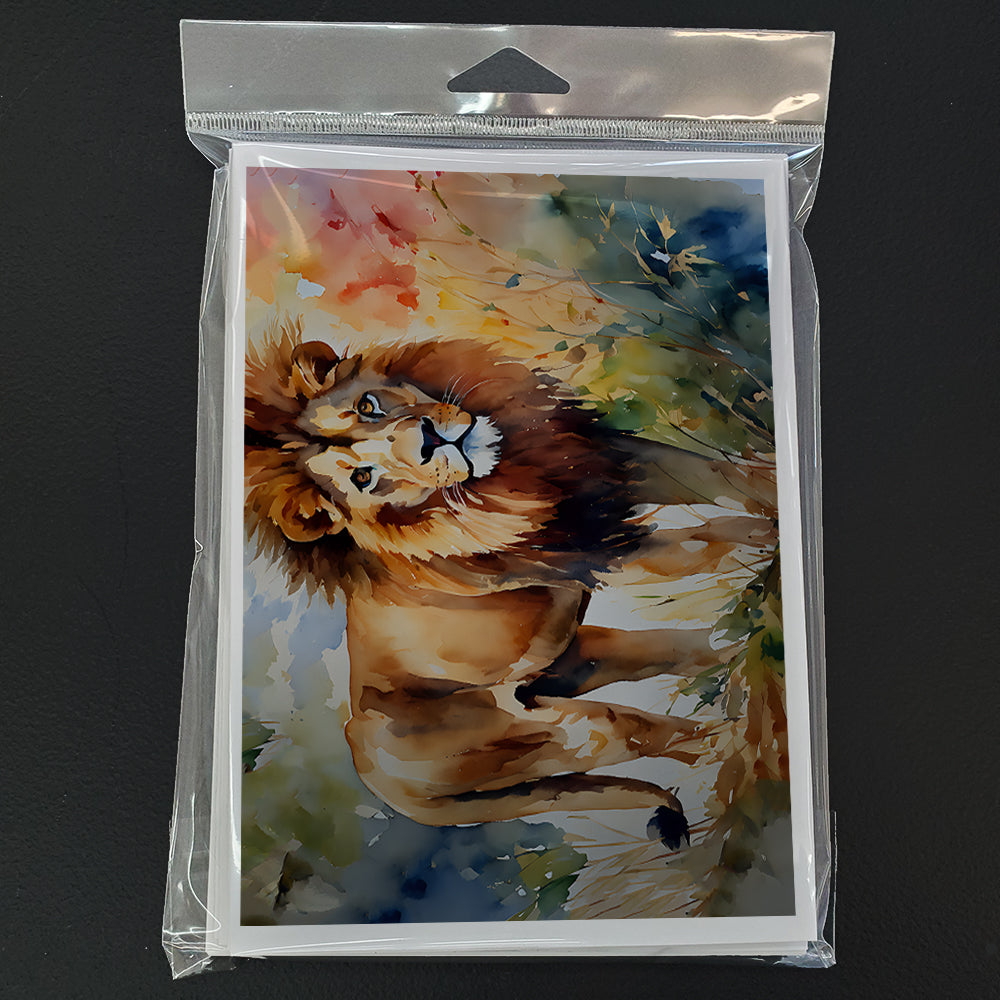 Lion Greeting Cards Pack of 8