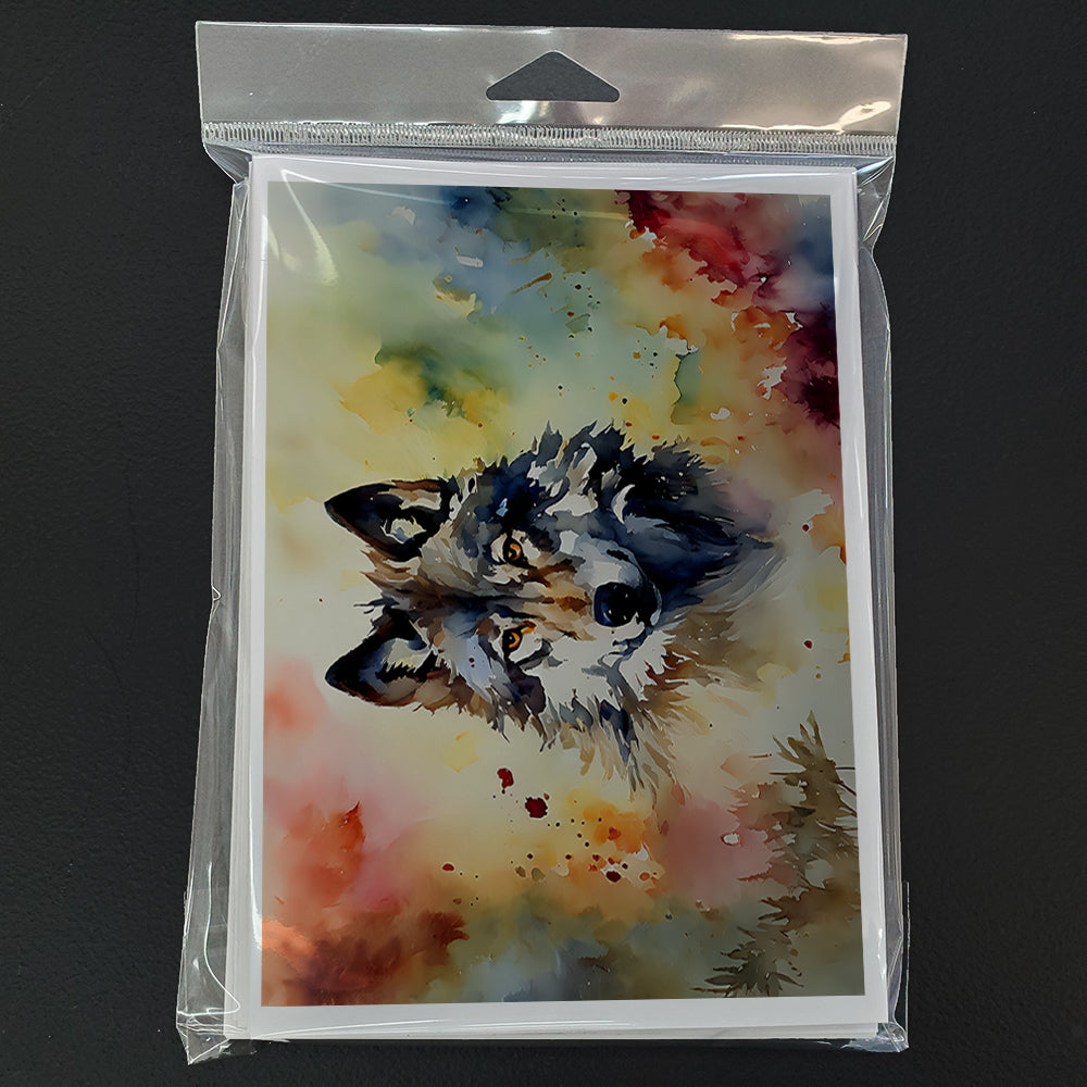 Wolves Wolf Greeting Cards Pack of 8