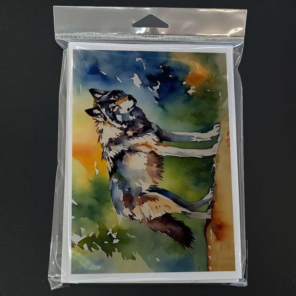 Wolves Wolf Greeting Cards Pack of 8