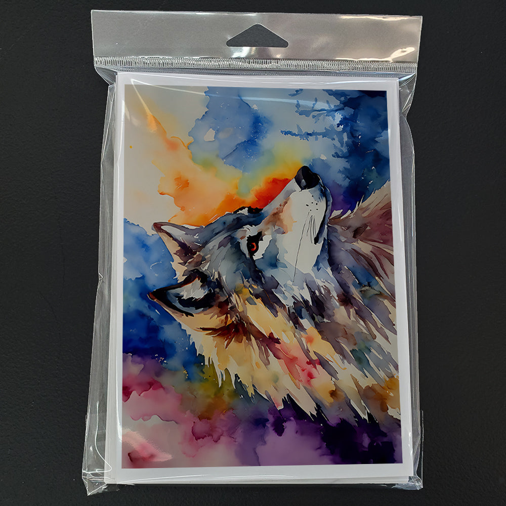 Wolves Wolf Greeting Cards Pack of 8