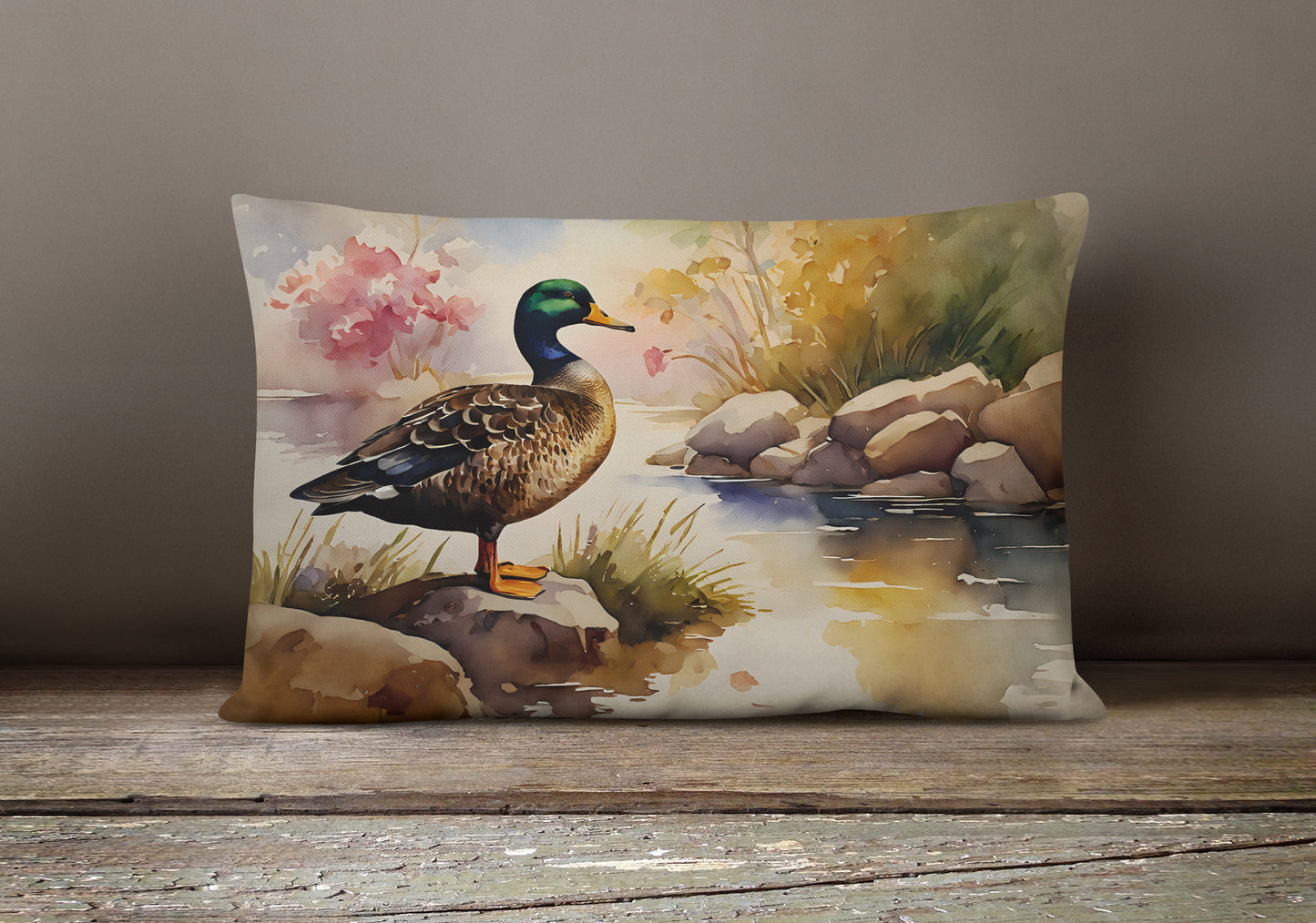 American Black Duck Throw Pillow