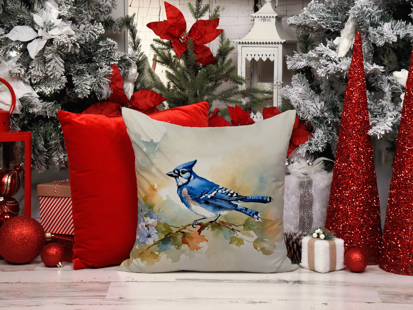 Blue Jay Throw Pillow