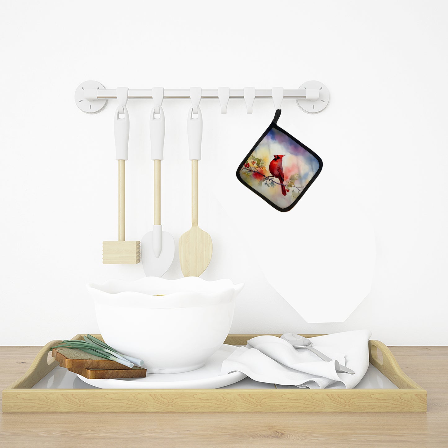 Cardinal Pair of Pot Holders