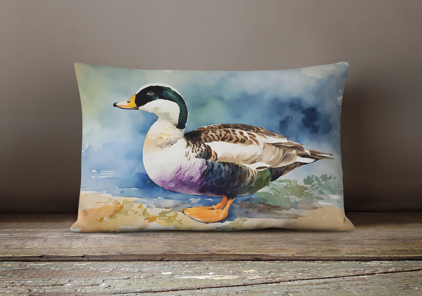 Common Eider Duck Throw Pillow