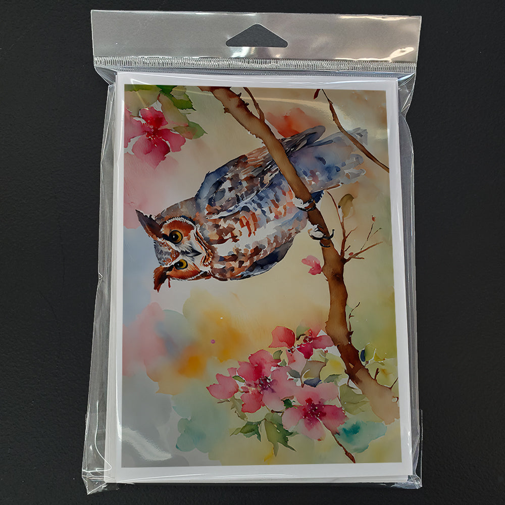 Eastern Screech Owl Greeting Cards Pack of 8