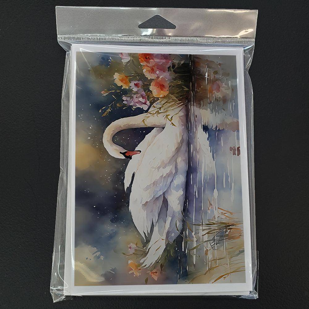 Swan Greeting Cards Pack of 8