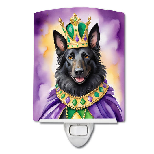 Buy this Belgian Sheepdog King of Mardi Gras Ceramic Night Light