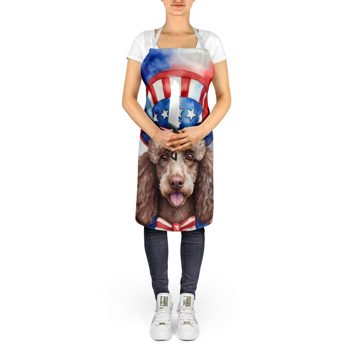Poodle Patriotic American Apron