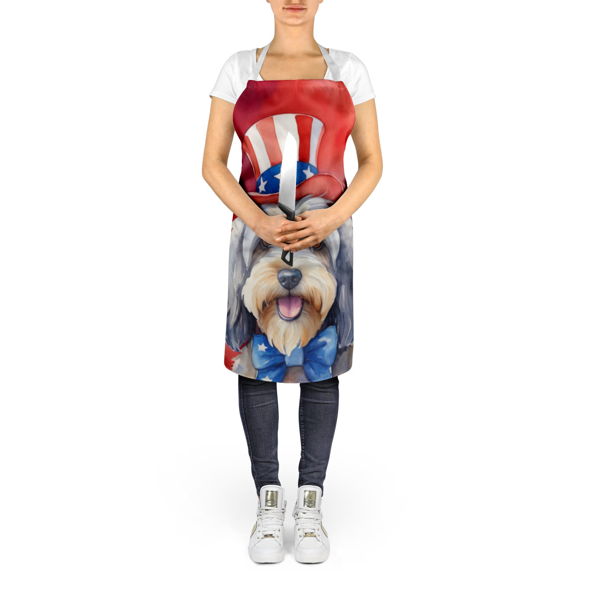 Tibetan Terrier Patriotic American Apron