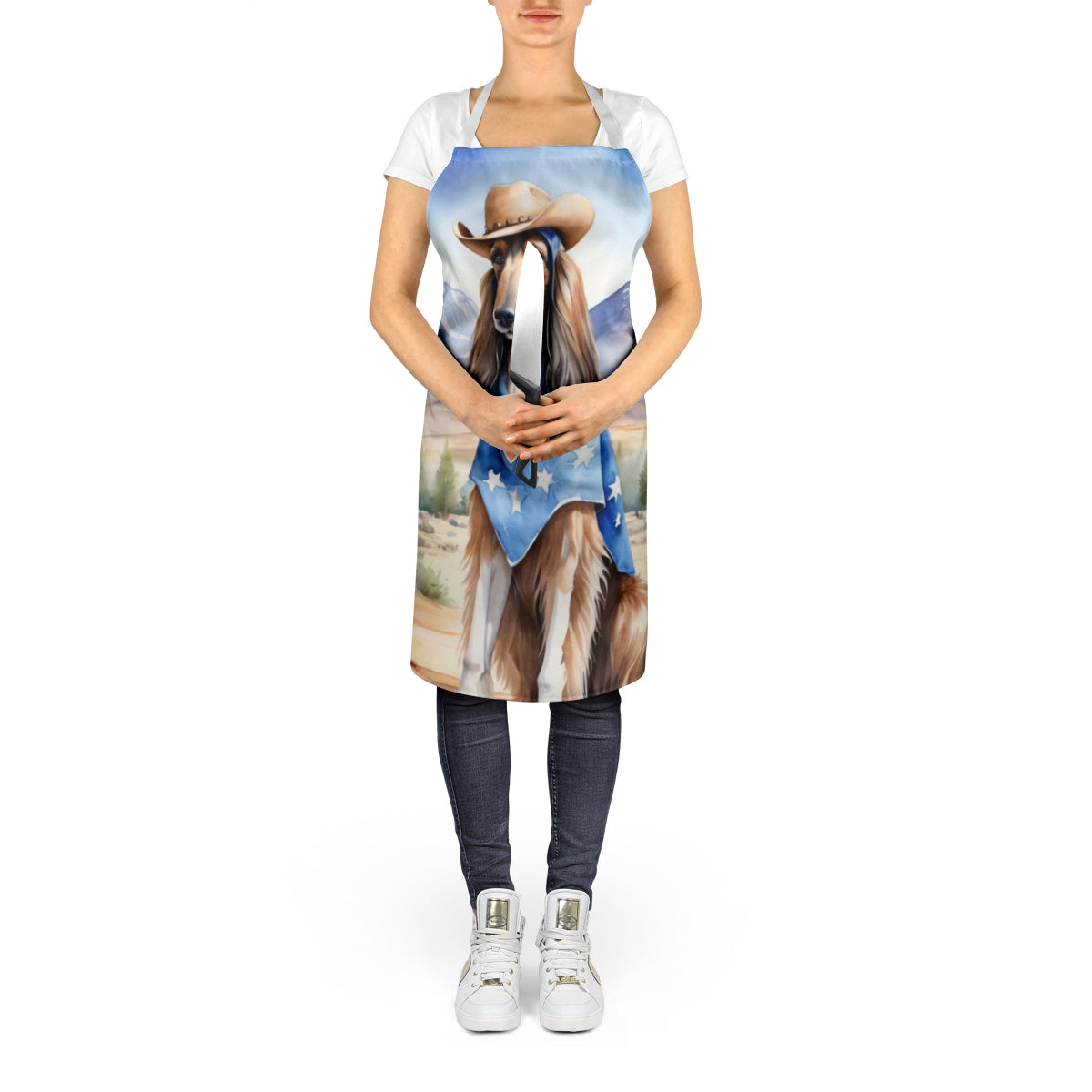 Afghan Hound Cowboy Welcome Apron