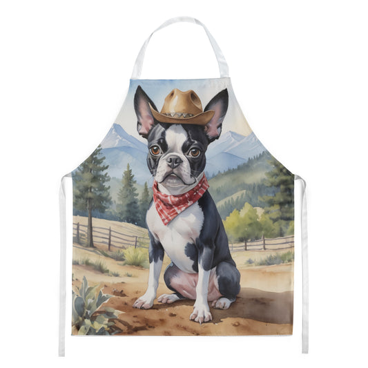 Buy this Boston Terrier Cowboy Welcome Apron