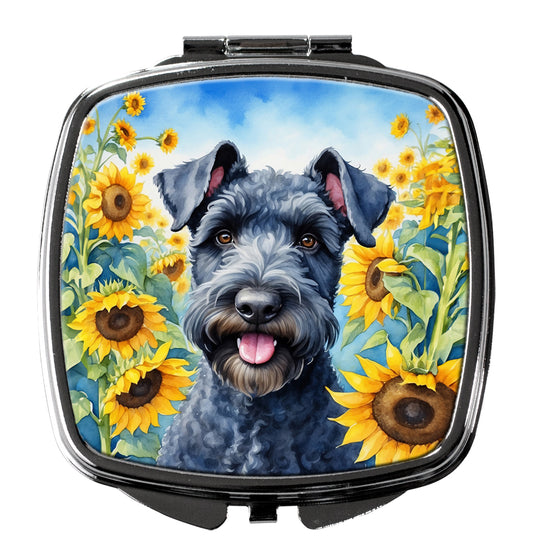Buy this Kerry Blue Terrier in Sunflowers Compact Mirror