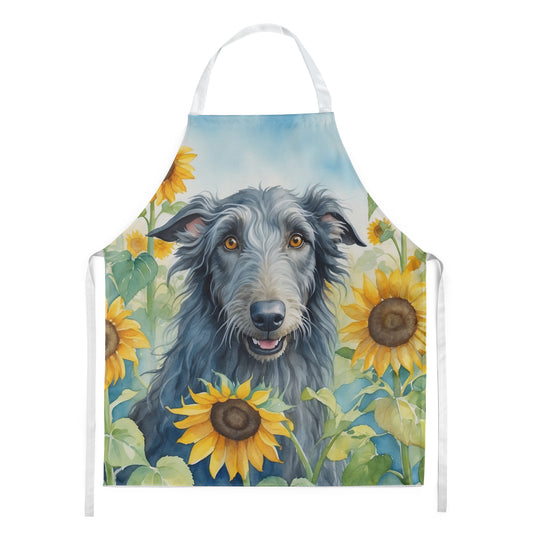 Buy this Scottish Deerhound in Sunflowers Apron