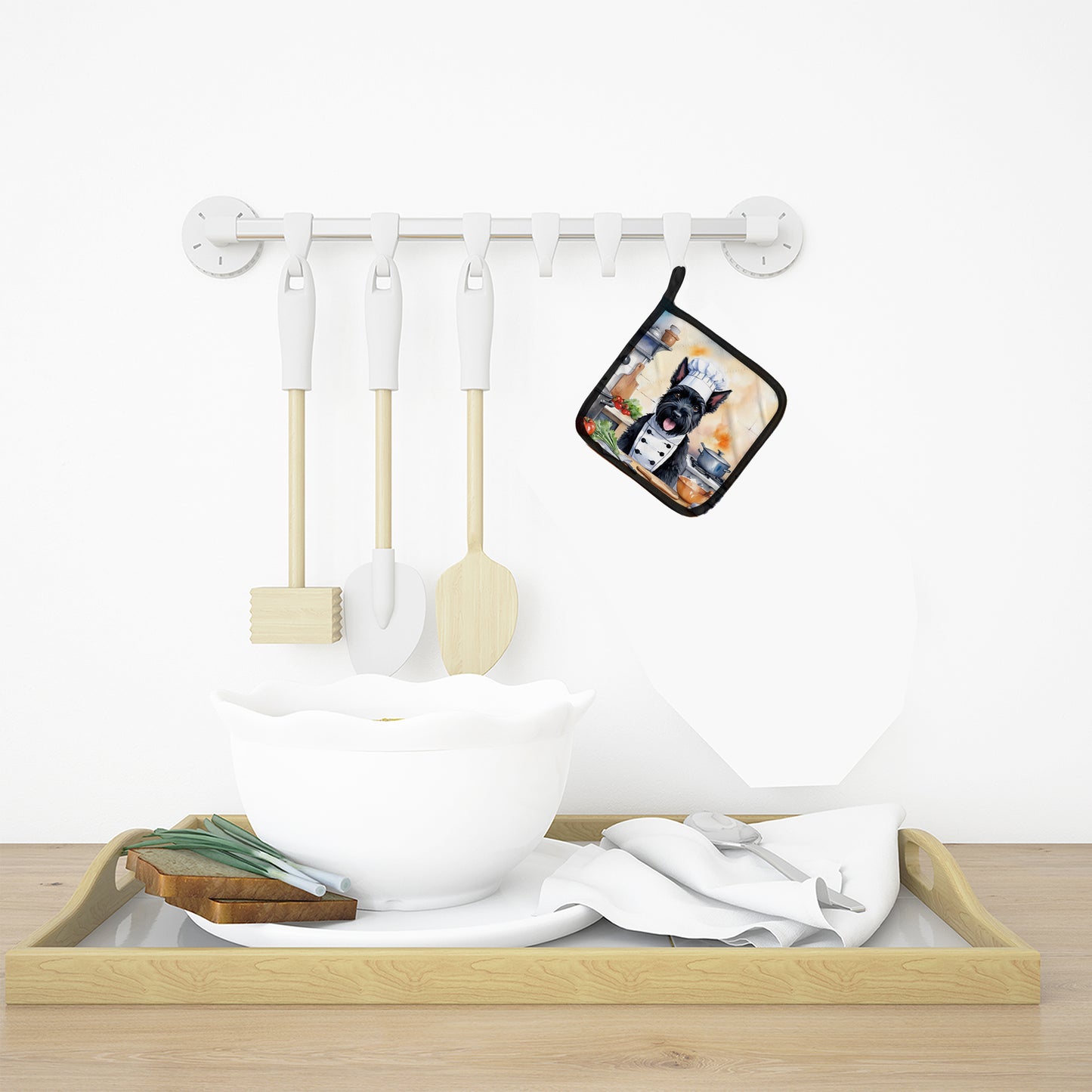 Scottish Terrier The Chef Pair of Pot Holders