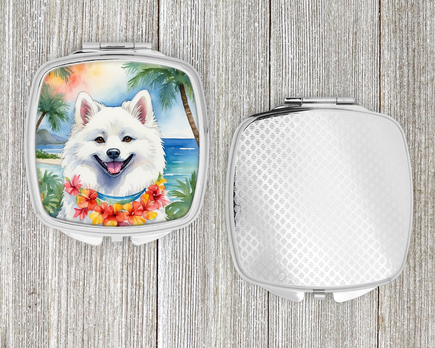 American Eskimo Luau Compact Mirror