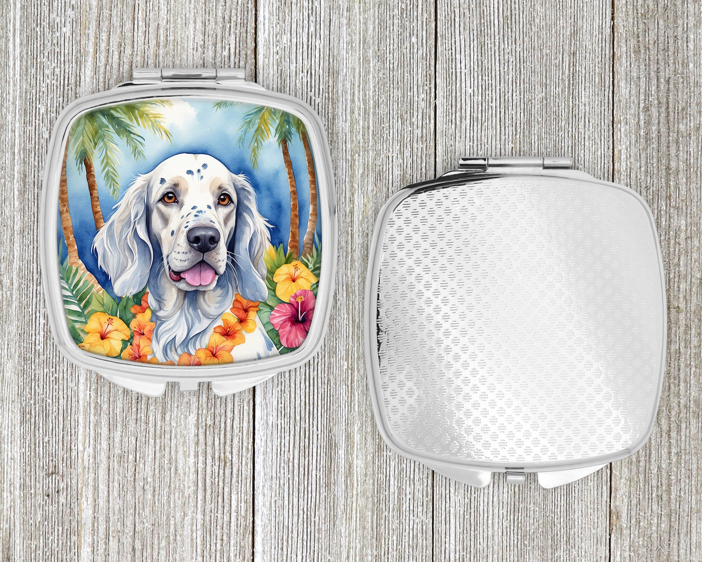 English Setter Luau Compact Mirror
