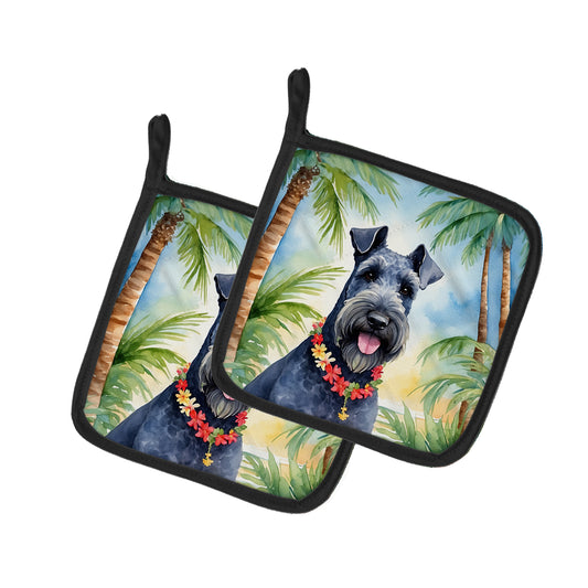 Buy this Kerry Blue Terrier Luau Pair of Pot Holders