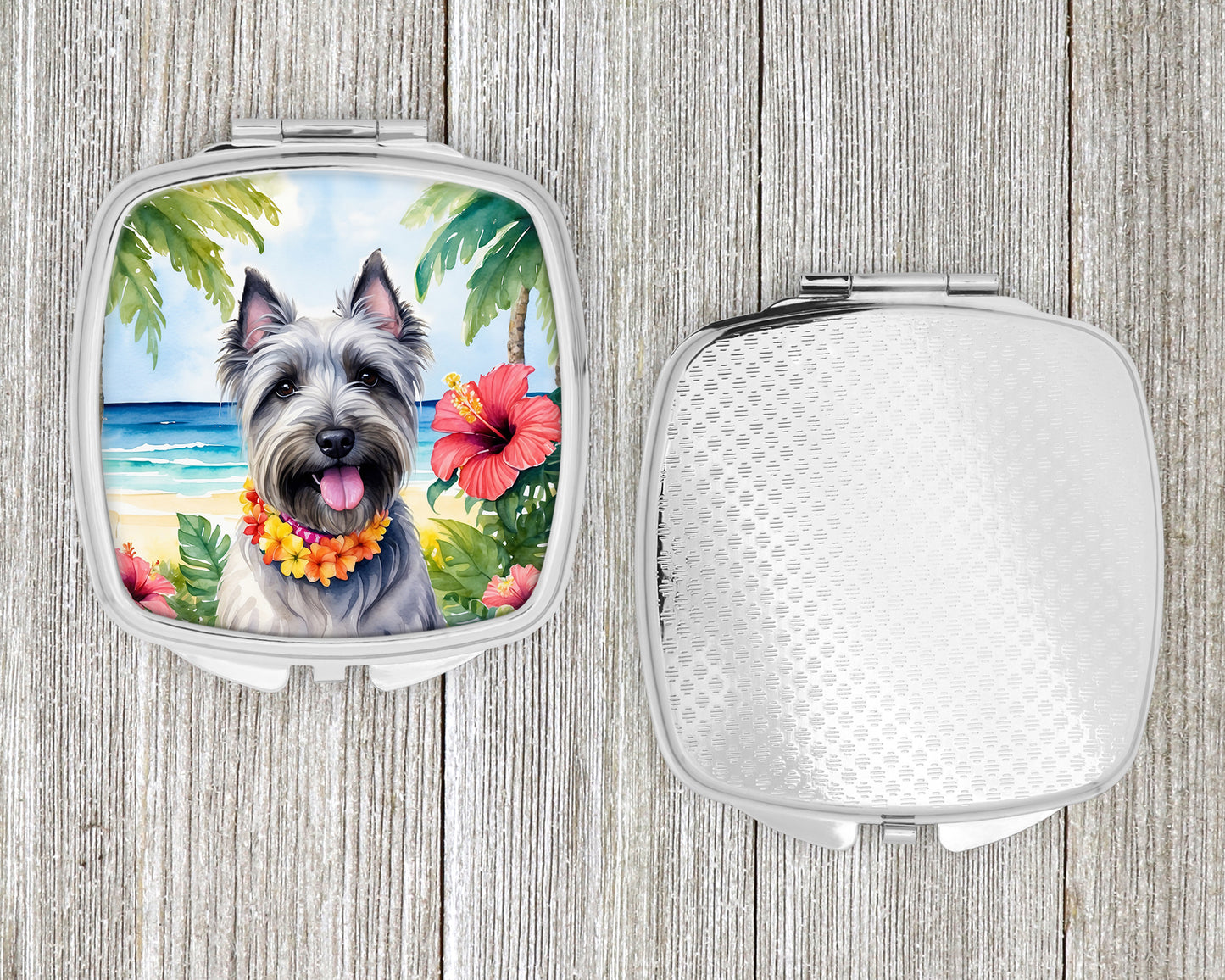 Skye Terrier Luau Compact Mirror