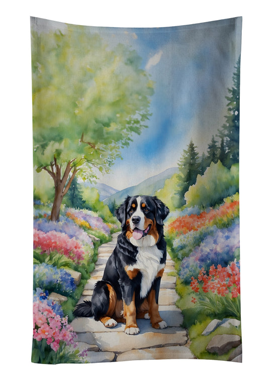Buy this Bernese Mountain Dog Spring Path Kitchen Towel
