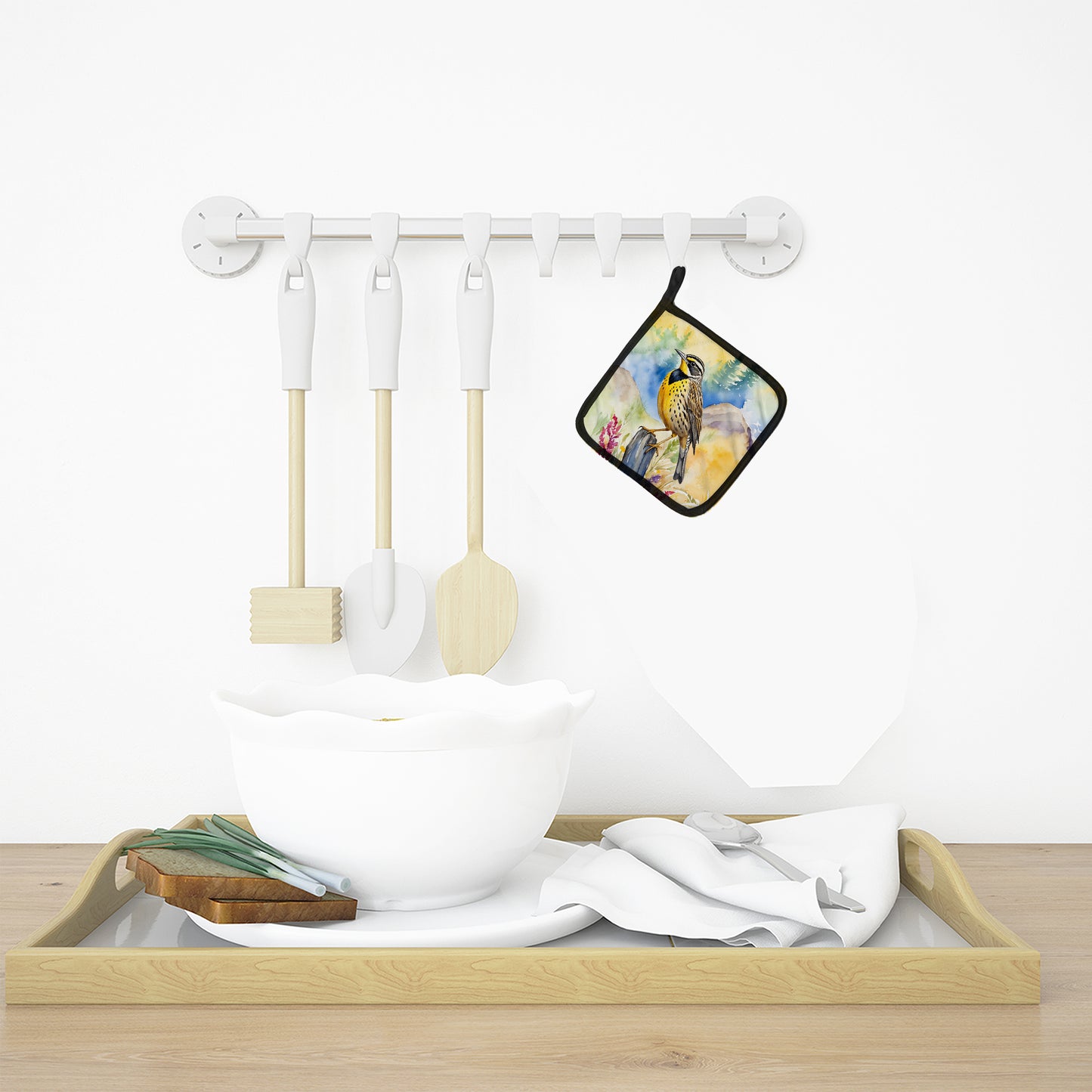 Oregon Western Meadowlark Pair of Pot Holders