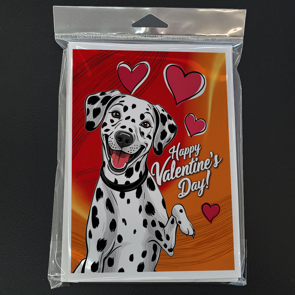 Dalmatian Happy Valentine's Day Greeting Cards Pack of 8