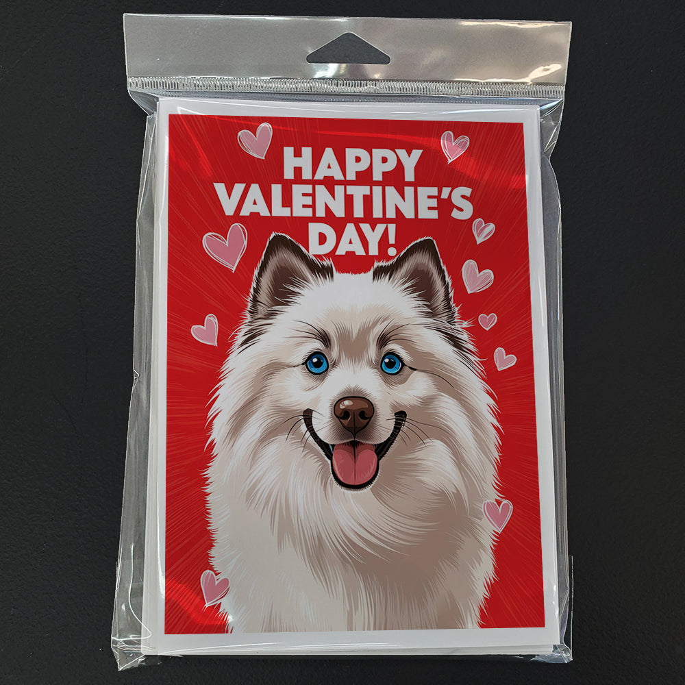 Samoyed Happy Valentine's Day Greeting Cards Pack of 8