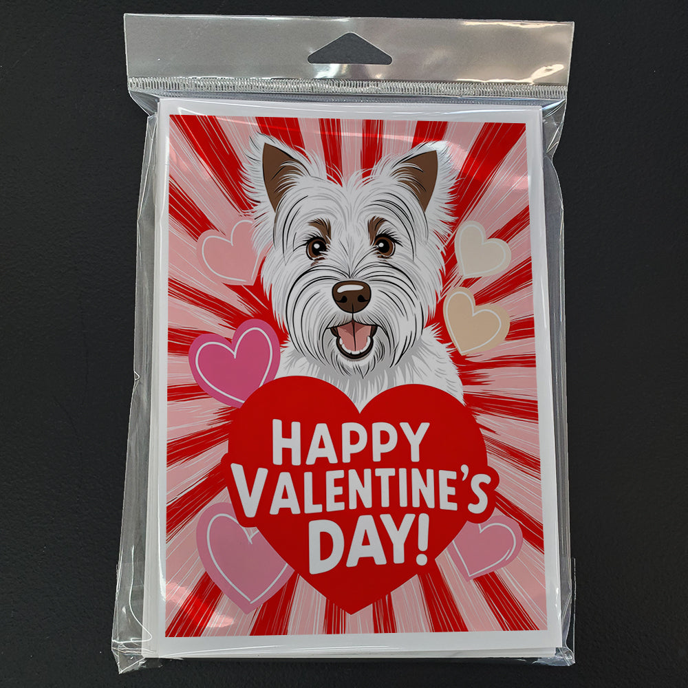 Westie Happy Valentine's Day Greeting Cards Pack of 8