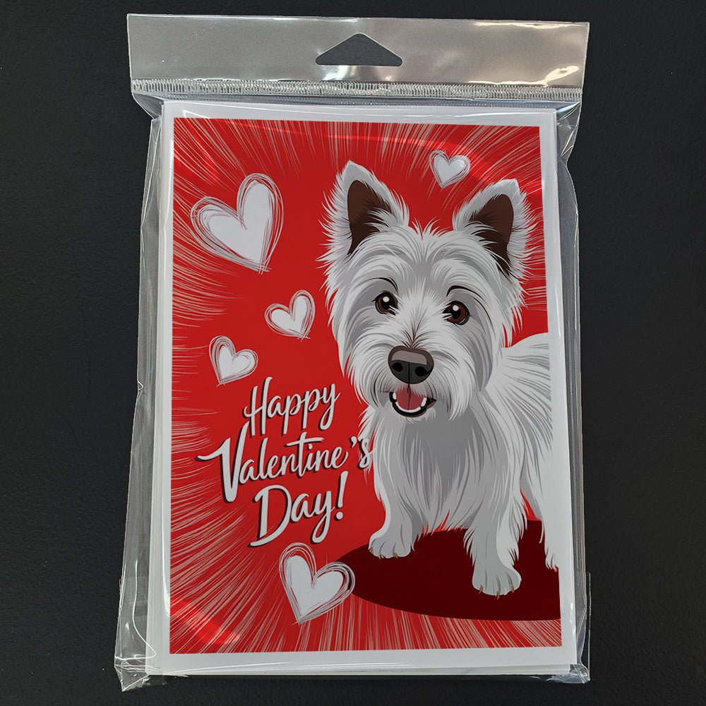 Westie Happy Valentine's Day Greeting Cards Pack of 8