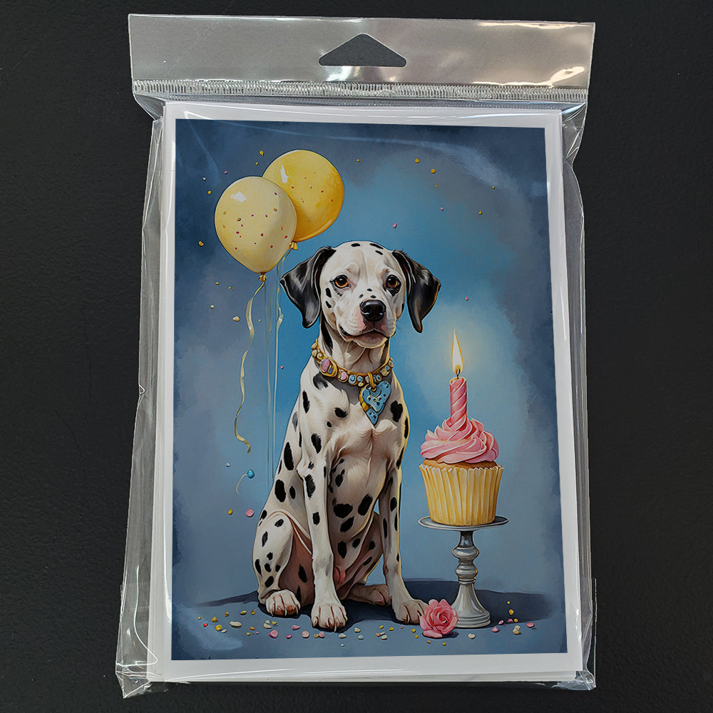 Dalmatian Happy Birthday Greeting Cards Pack of 8