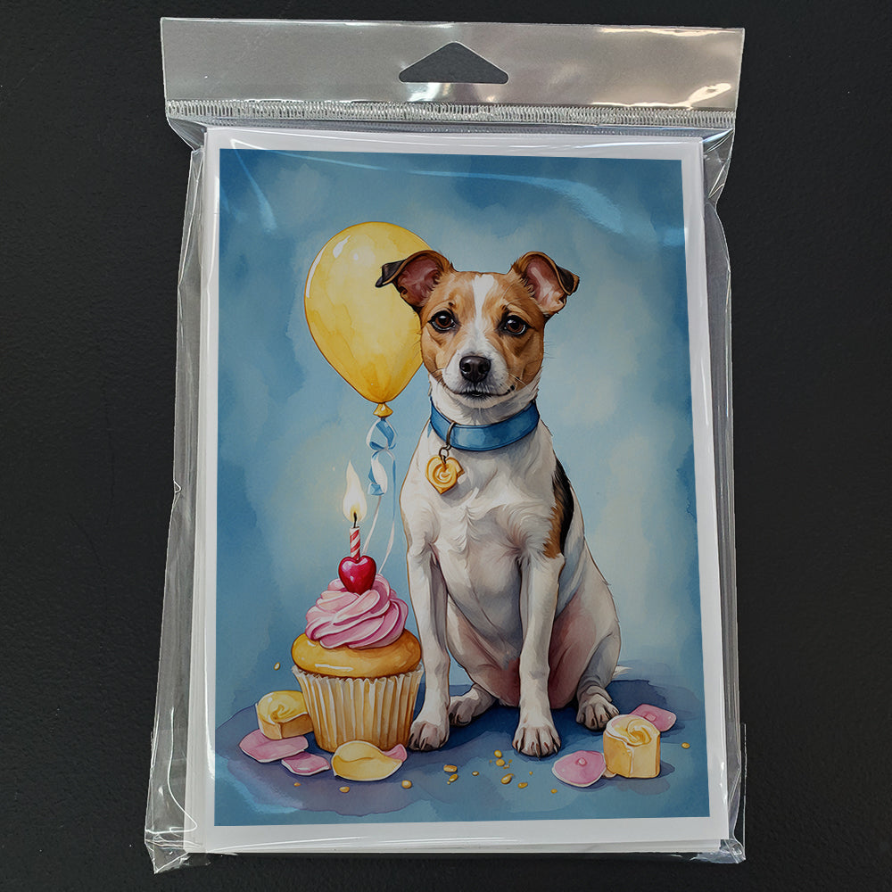 Jack Russell Terrier Happy Birthday Greeting Cards Pack of 8