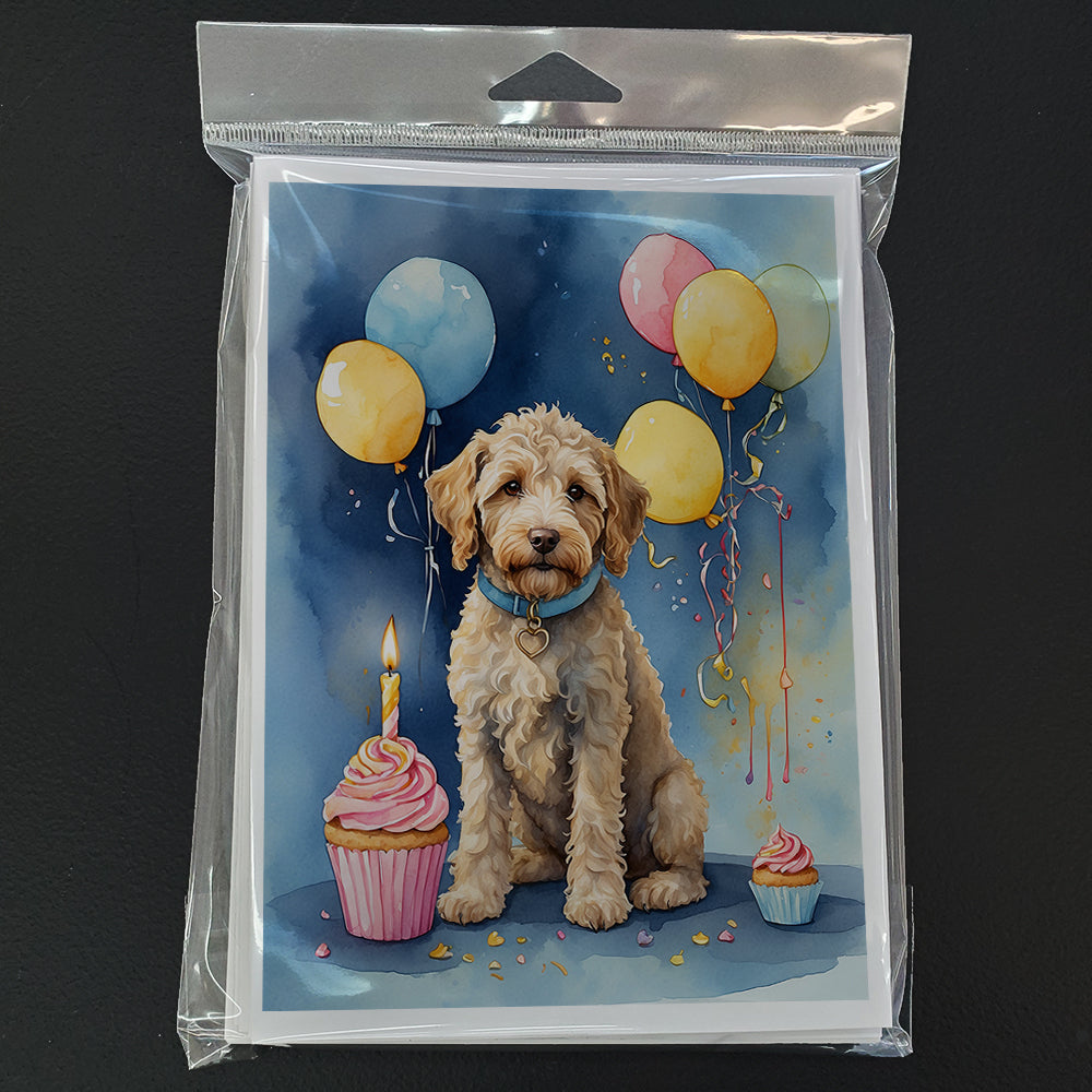 Labradoodle Happy Birthday Greeting Cards Pack of 8