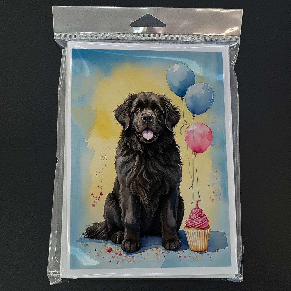 Newfoundland Happy Birthday Greeting Cards Pack of 8