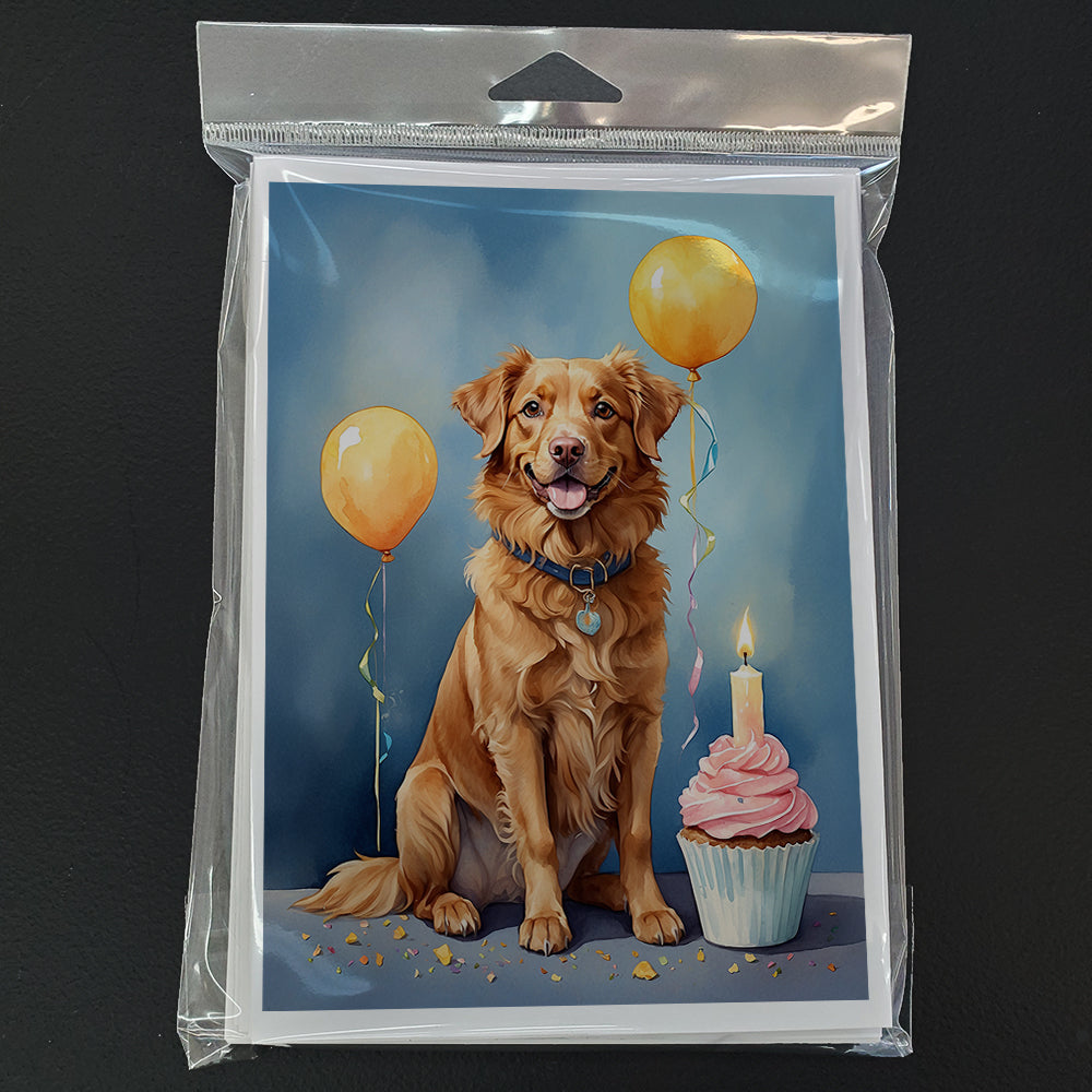 Nova Scotia Duck Tolling Retriever Happy Birthday Greeting Cards Pack of 8