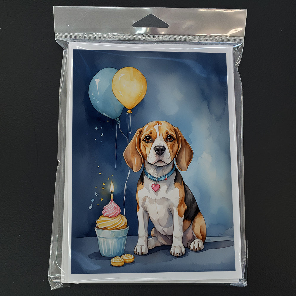 Beagle Happy Birthday Greeting Cards Pack of 8